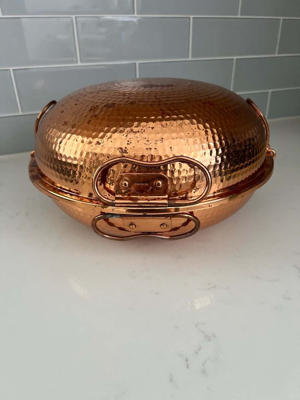 Vintage Metalurgica Hammered Copper Portuguese Cataplana Cooking Pot Williams So